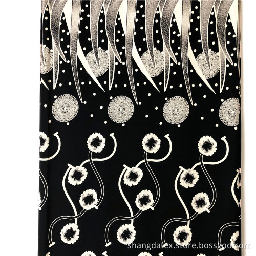 Fibranne 30S Black Discharge One Color Printed Fabrics